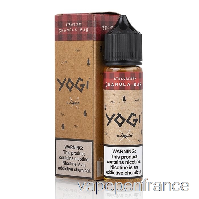 Barre Granola à La Fraise - E-liquide Yogi - Stylo Vape 60ml 6mg